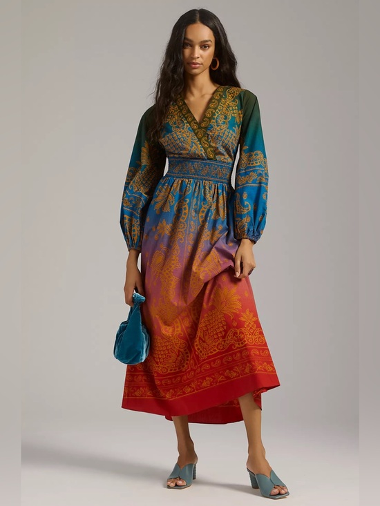 FARM Rio Dresses & Skirts - NWT Anthropologie x Farm Rio Smocked-Waist Dress